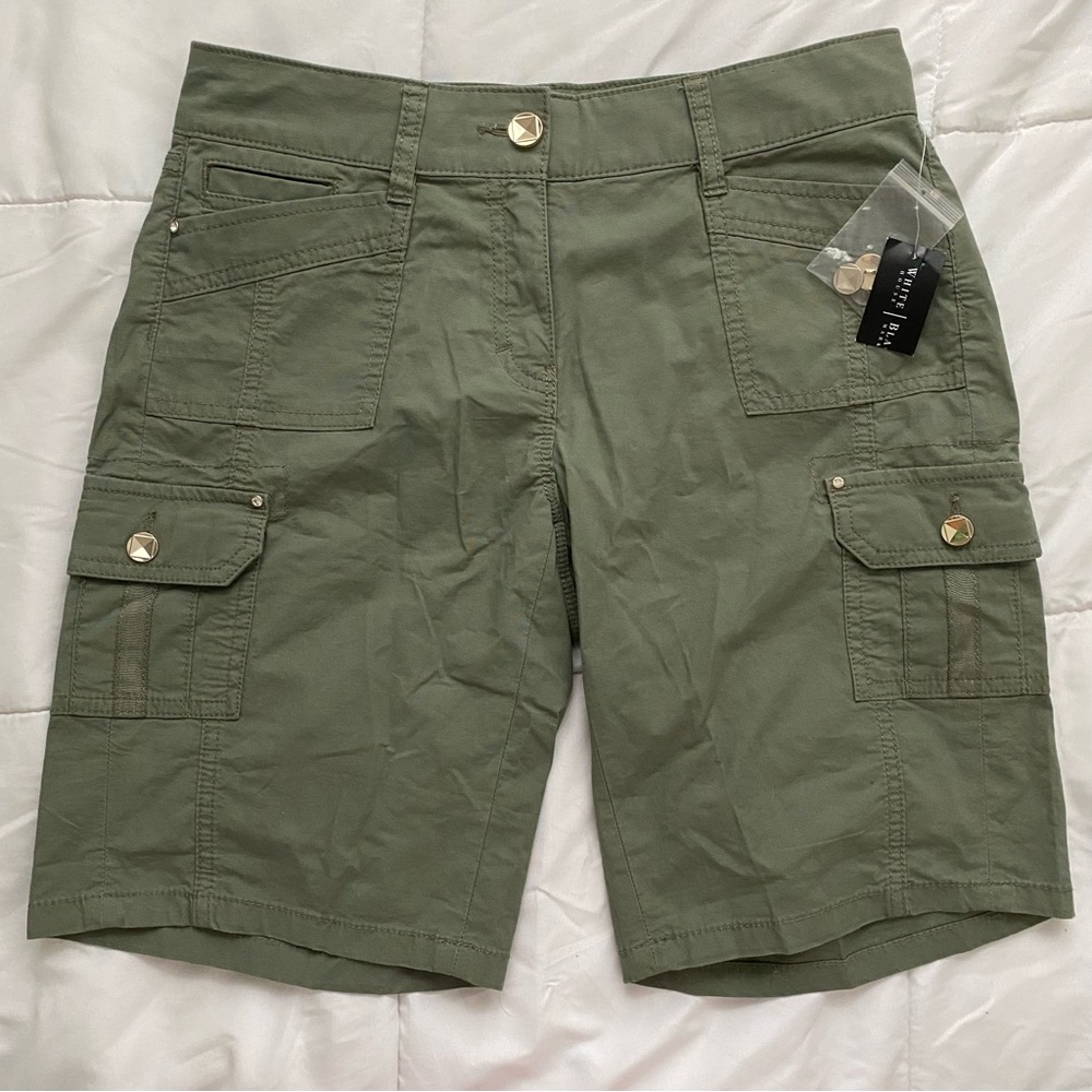 White House Black Market Olive Green Cargo Shorts